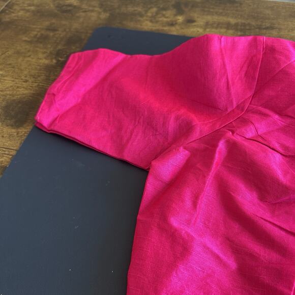 Chandrakala Womens Size 42 Cropped Pink - Eyelet And Hooks - Tie In Back - Picture 12 of 16